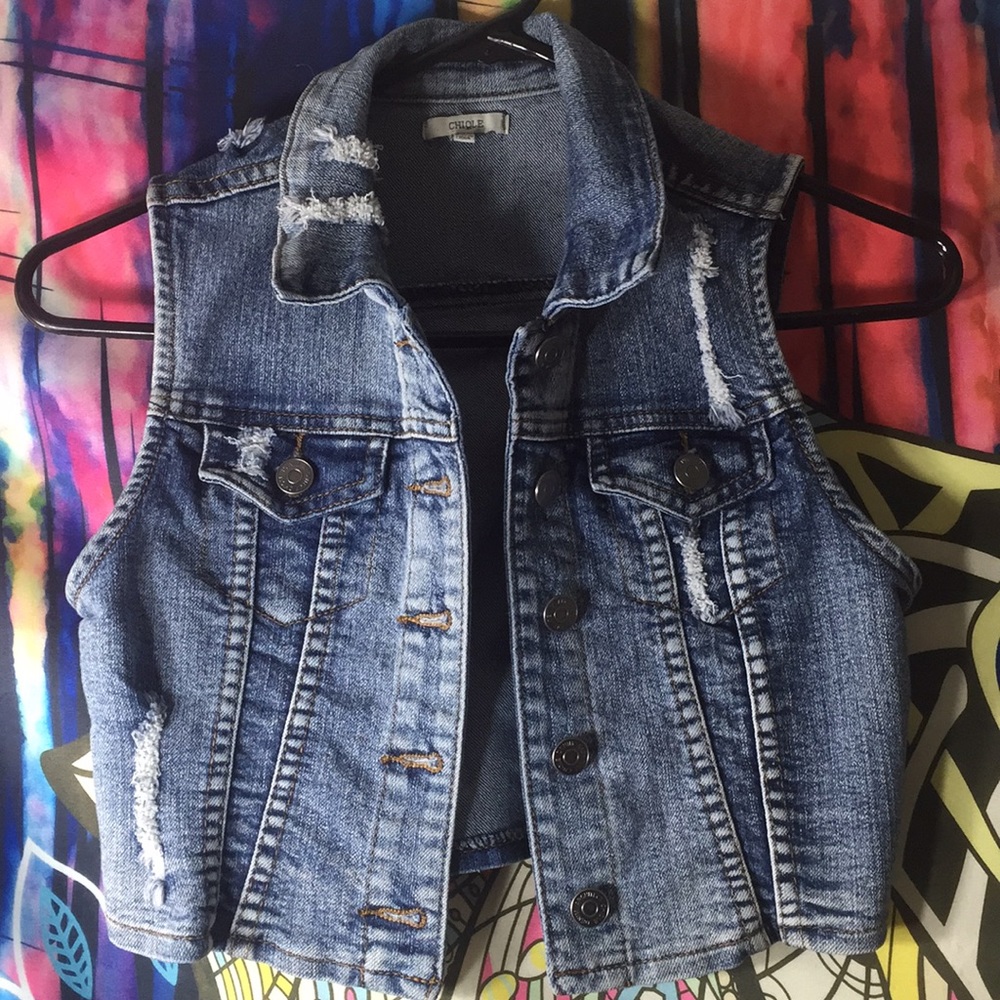 Light denim vest